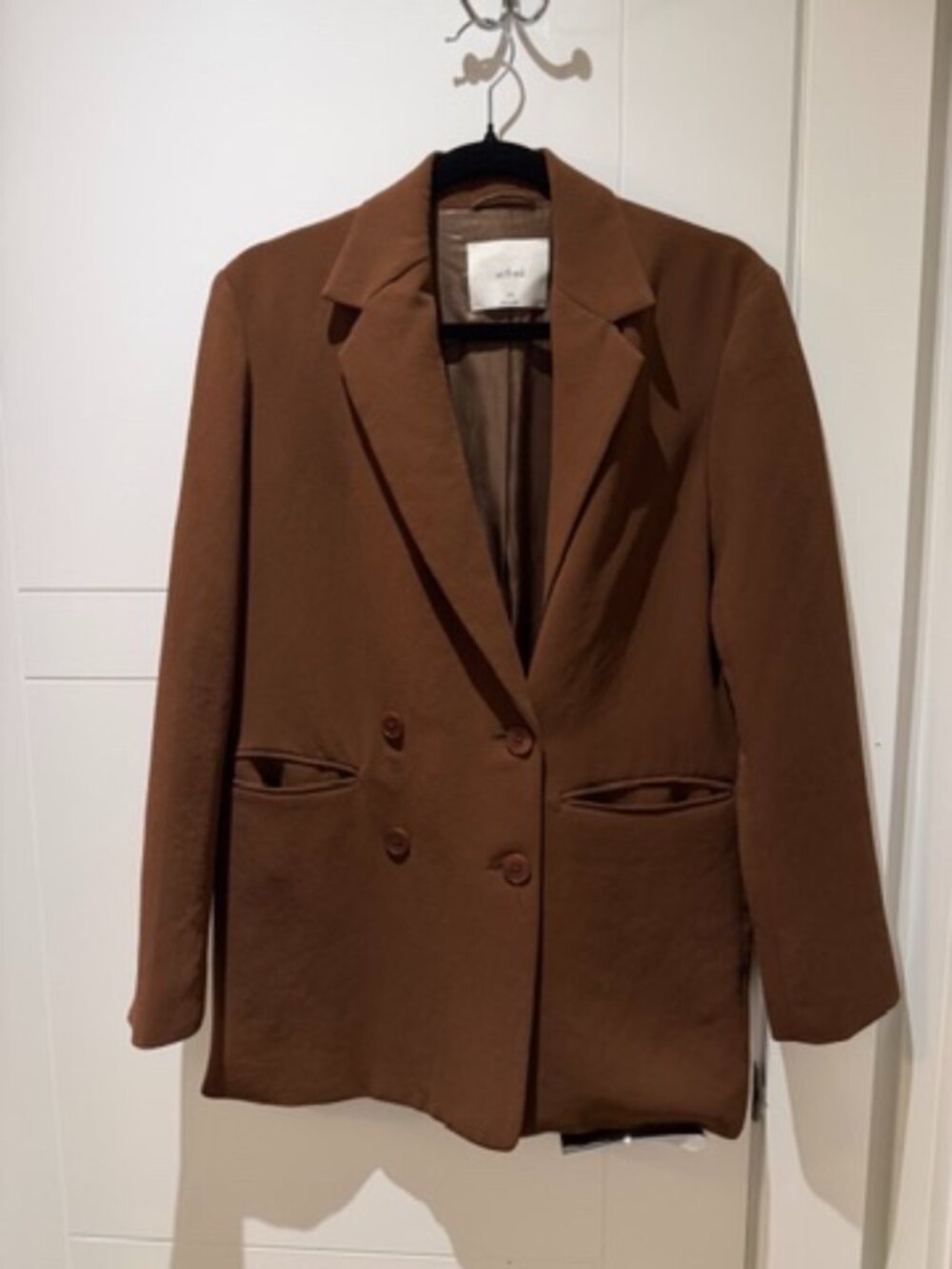 Aritzia Wilfred Cherrelle Blazer Burnt Brown Cedar XXS